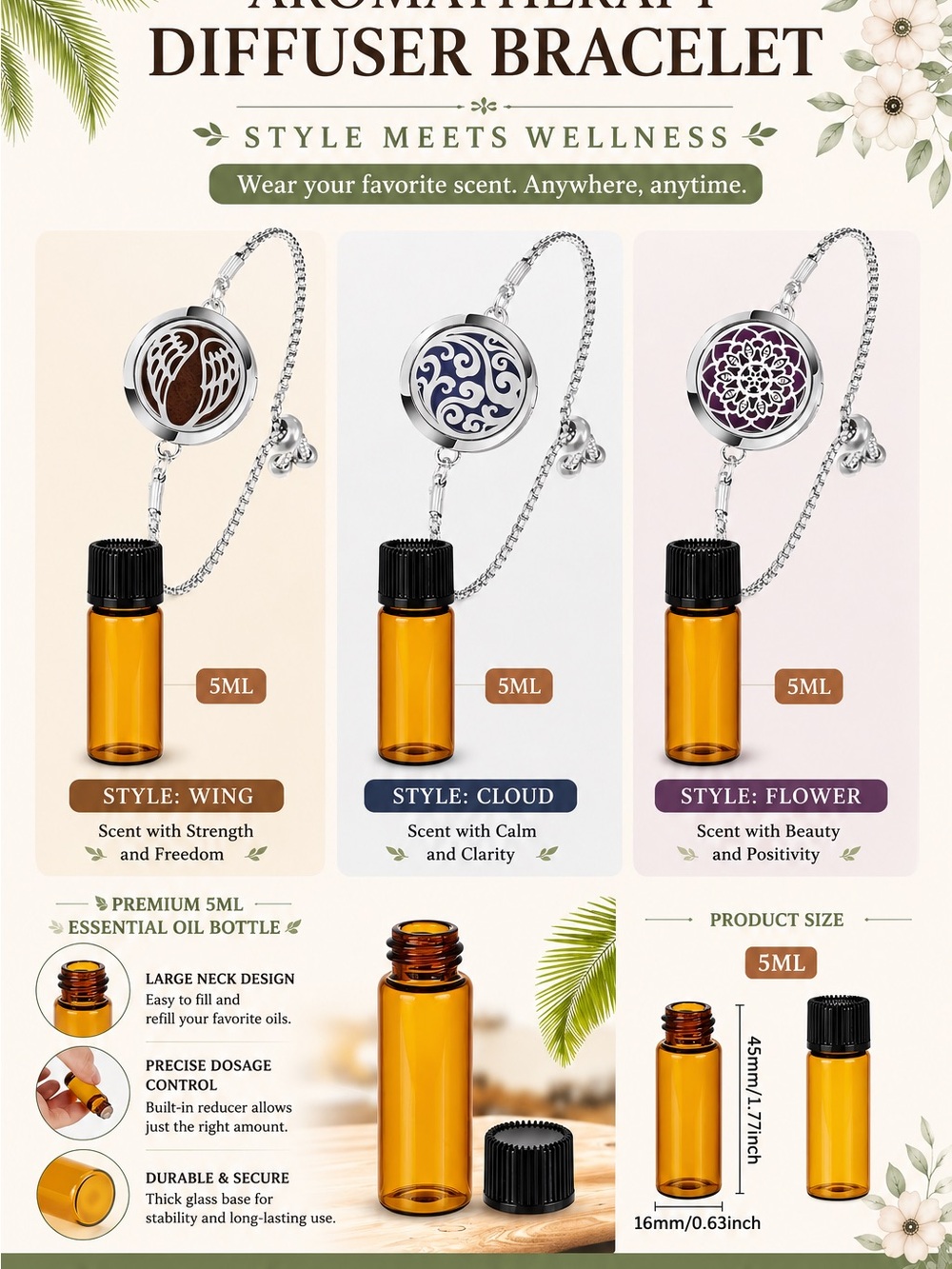 Personalized Aromatherapy Bracelet Gift Set - Picture 7 of 9
